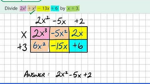 Algebraic division JCHL Maths
