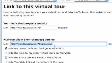 MLS-compliant versions of your virtual tour (non-branded)