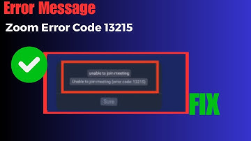How to Fix Zoom Error Code 13215 | Zoom Unable to Join Meeting Error Code 13215
