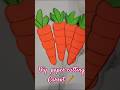 easy diy paper cutting carrot🥕 #diy #craft #papercraft #youtube #youtubeshorts #viral