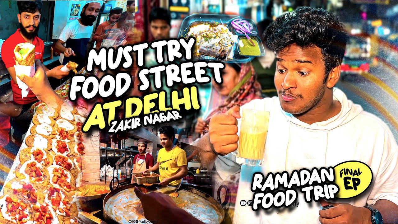 3 മണിക്കൂർ കൊണ്ട് 8 Food Spot പോയി 😱 Must try Food street ❤️ Zakir Nagar 🔥 Delhi , Iftar Ep 11