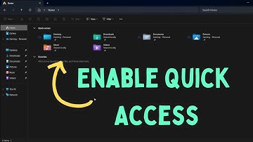 How to Enable Quick Access in File Explorer | Windows 10/11 Guide (2024)