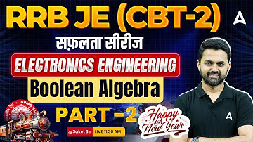 RRB JE CBT 2 | Boolean Algebra Part 2 | RRB JE CBT 2 Electronics Engineering Classes By Saket Sir