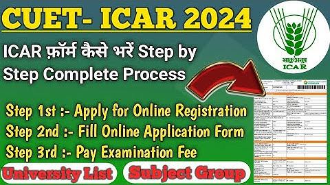 ICAR 2024 How to fill  Application Form Step By Step complete Process #icar2024 #icar_latest_news