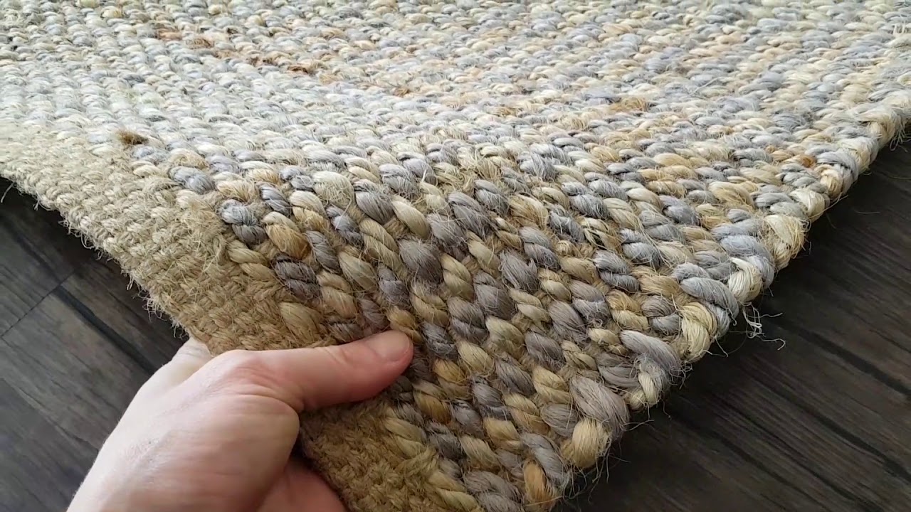 Dotts Rugs Woven Jute Rug "Cuba" in Grey/Natural