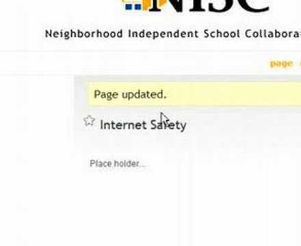 Adding a Page to the NISC Wiki