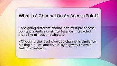 What Is A Channel On An Access Point? - Internet Infrastructure Explained