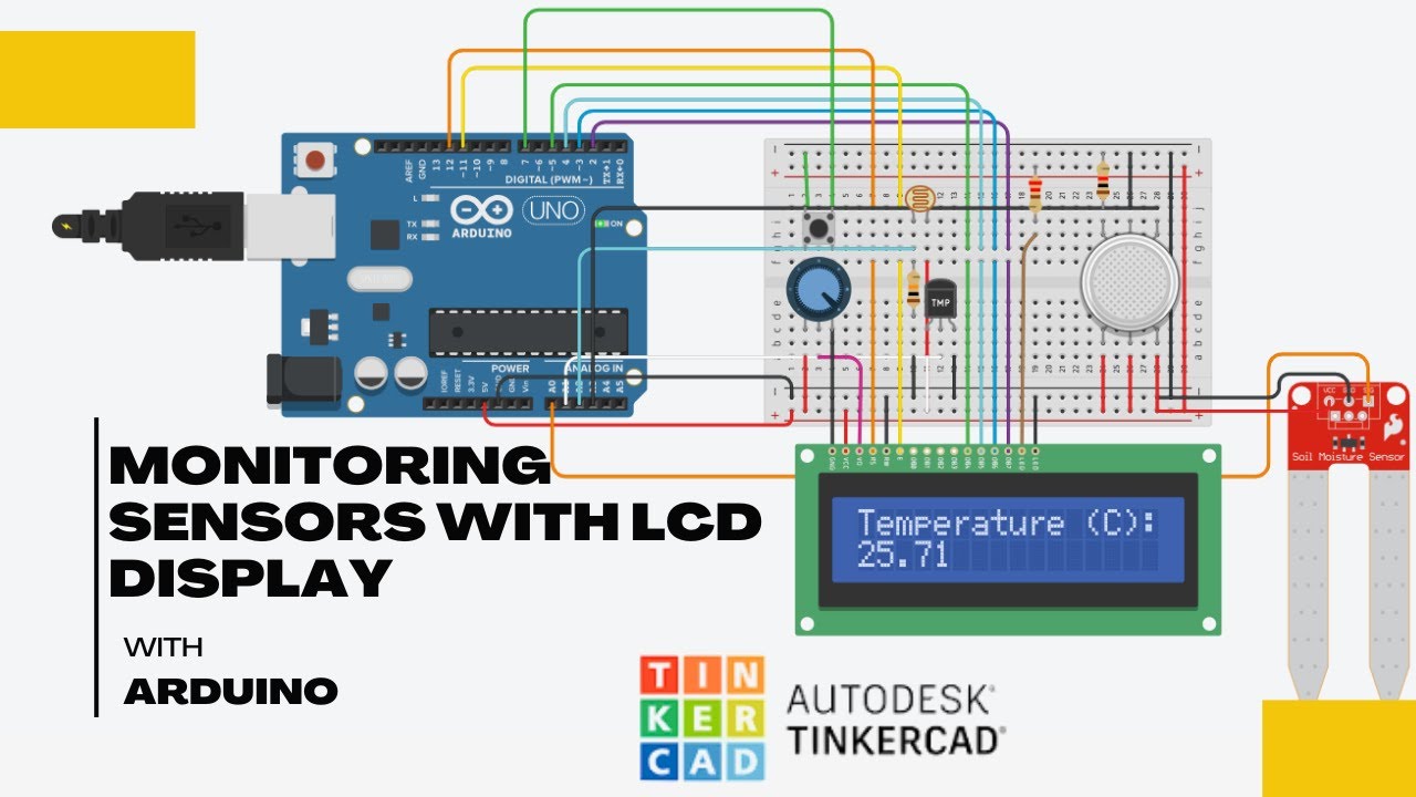 Arduino Sensor Monitoring with LCD Display | Toggle Sensors with Push ...