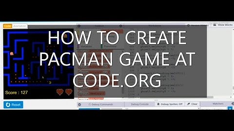 How to create Pacman game || At code.org