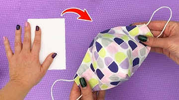 It only takes 5 minutes to sew a simple mask - NO FOG ON GLASSES, not touch nose and mouth, NO RULER