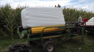 Wrapping Hay Bales @ Double EE Farms