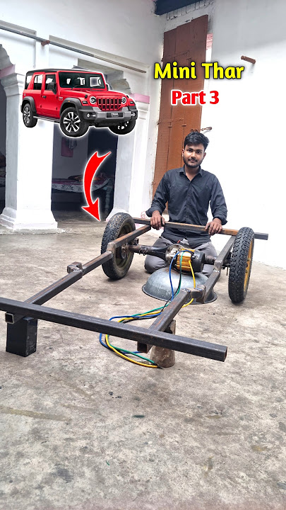 Mini Thar Chasis Work Complete | Part 3 #homemade #tharroxx