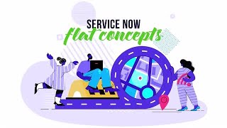 Service Now - Flat Concept After Effects Templates