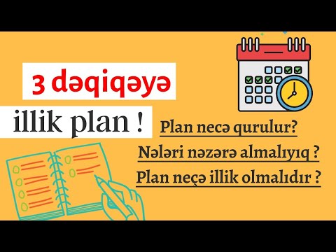 Video: Fərdi Inkişaf Planı Necə Yazılır