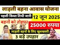 Ladli Behna Awas Yojana Mp 2025| ladli behna awas yojana update | Pm awas Live देखें new update mp