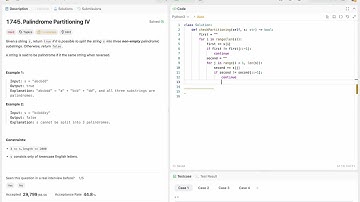Palindrome Partitioning IV