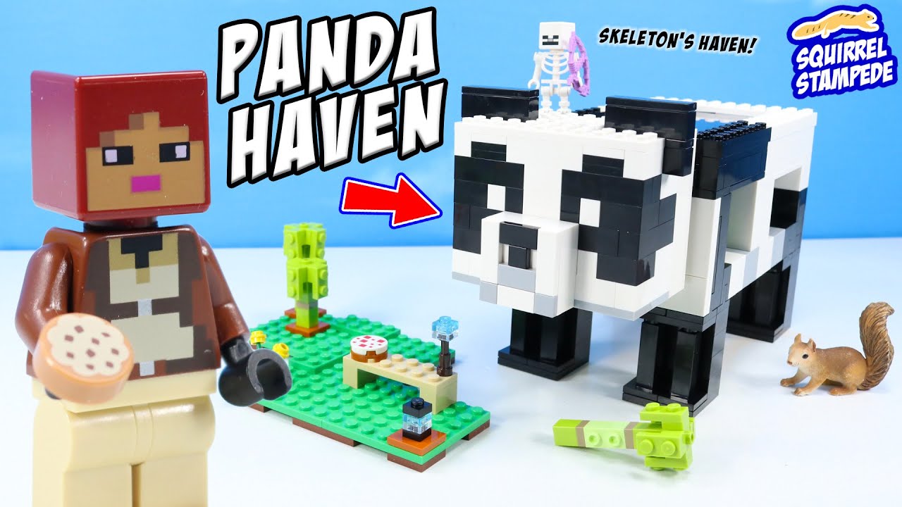 Lego® minepanda02 animal Minecraft, panda, brick built