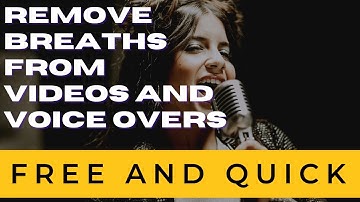How To Remove Breaths and Breathing Sounds For the WHOLE Video in 2 Minutes With Audacity for Free