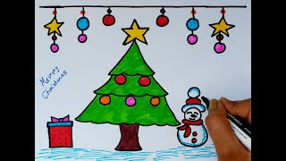 Christmas Tree Compilation Drawing  Painting and Coloring for Kids & Toddlers I Christmas Kids Songs