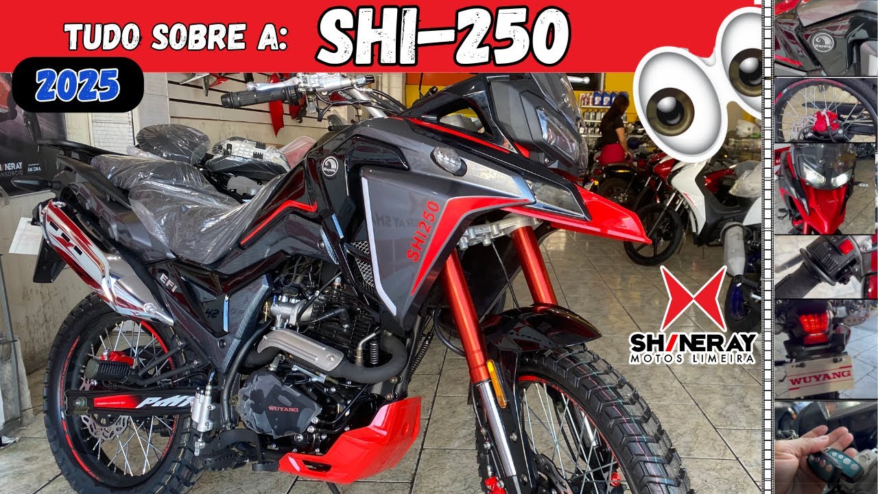 Shineray SHI-250 │Ficha técnica, painel, detalhes de design, iluminação, dimensões, ronco do motor..