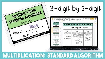 Multiplication: Standard Algorithm 3 x 2 digits Tutorial Video