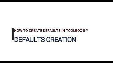 #SICAM :How To Create Links, Defaults in SICAM TOOLBOX II  ???