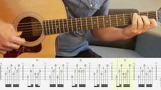 Diamonds & Gasoline - Turnpike Troubadours - Guitar Tutorial + TABS on screen