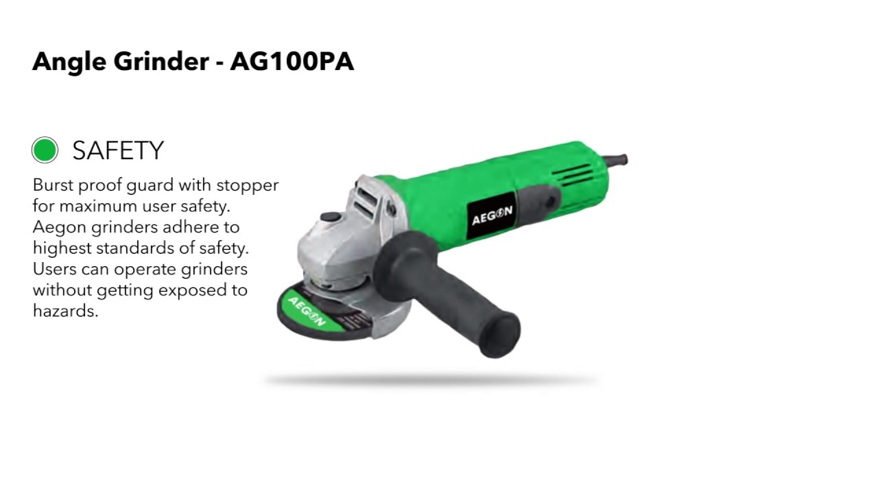 Aegon Angle Grinder | Aegon AG100PA | 4 inch Grinder | Aegon Power