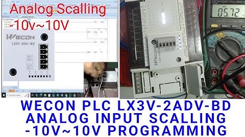 WECON PLC LX3V-2ADV-BD ANALOG SCALLING PROGRAMMING