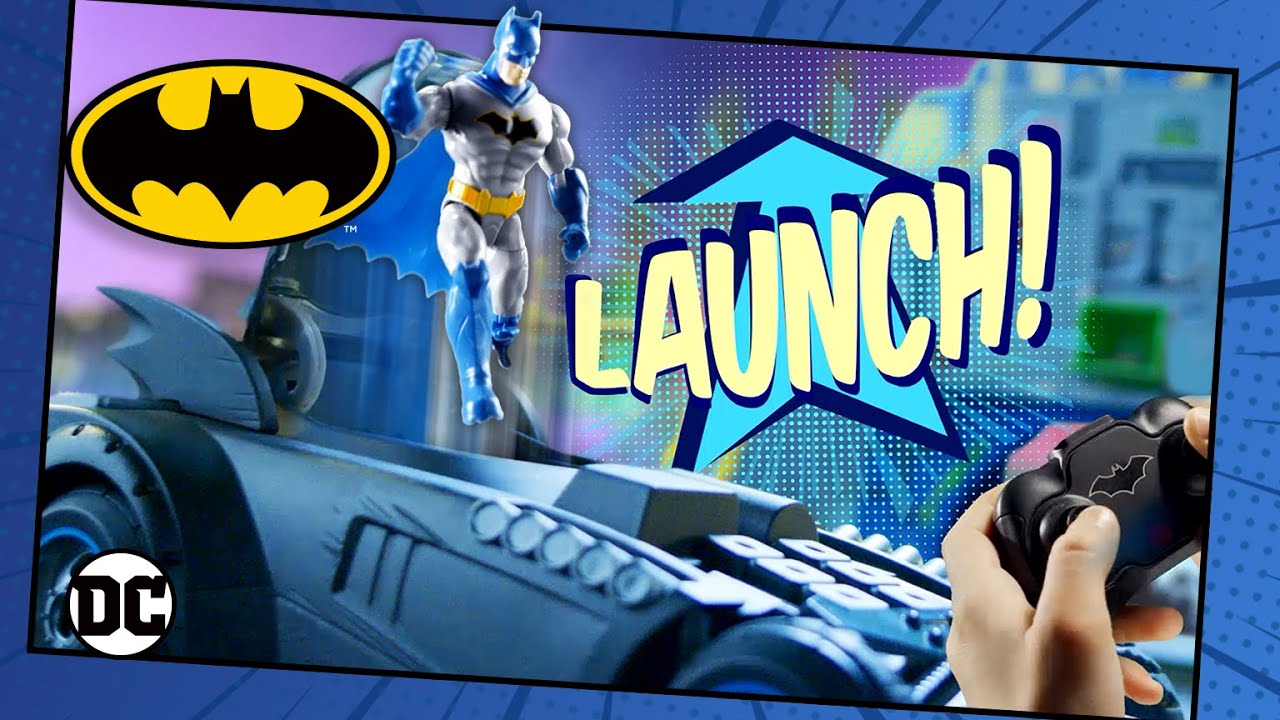 Surprise! Batman LAUNCHES out of the Launch & Defend Batmobile - YouTube
