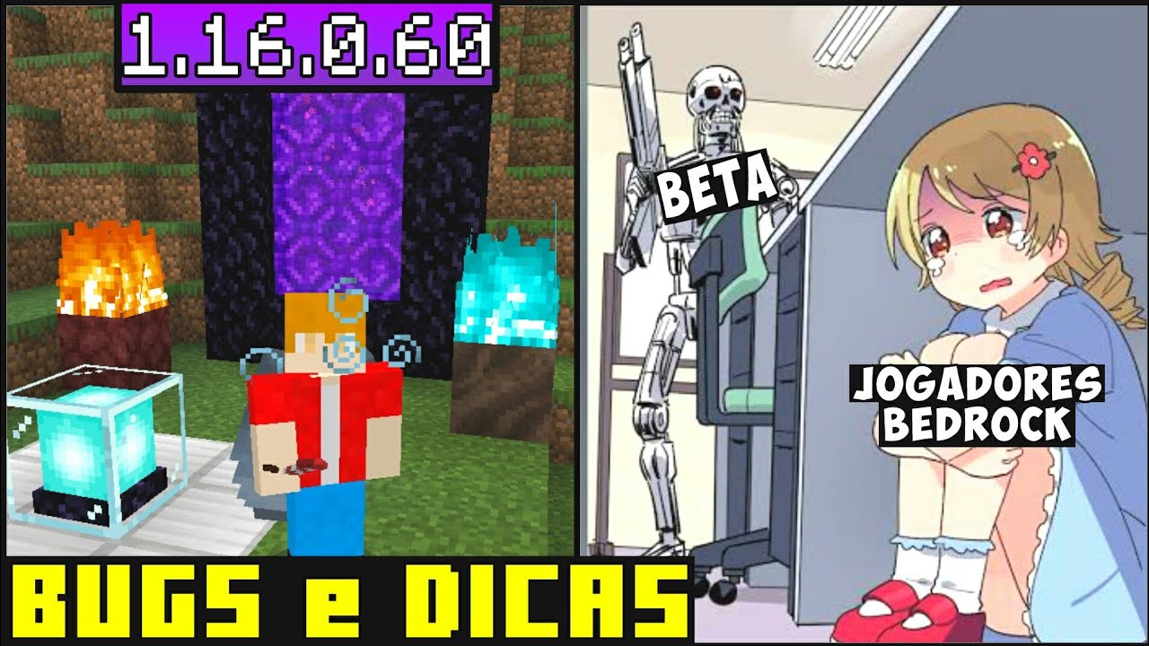 BUG DE ANIMAÇÃO NO MINECRAFT PE 1.16.0.60 É HORRÍVEL | DICAS DE COMO ...
