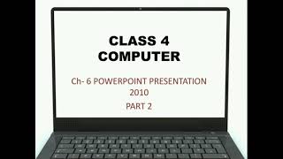 Class 4 Computer Chapter 6