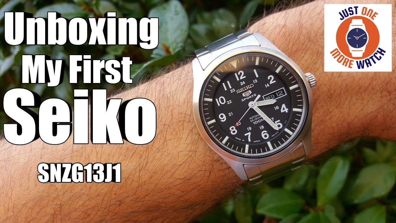 Seiko SNZG13J1 - Unboxing and Initial Impressions - YouTube