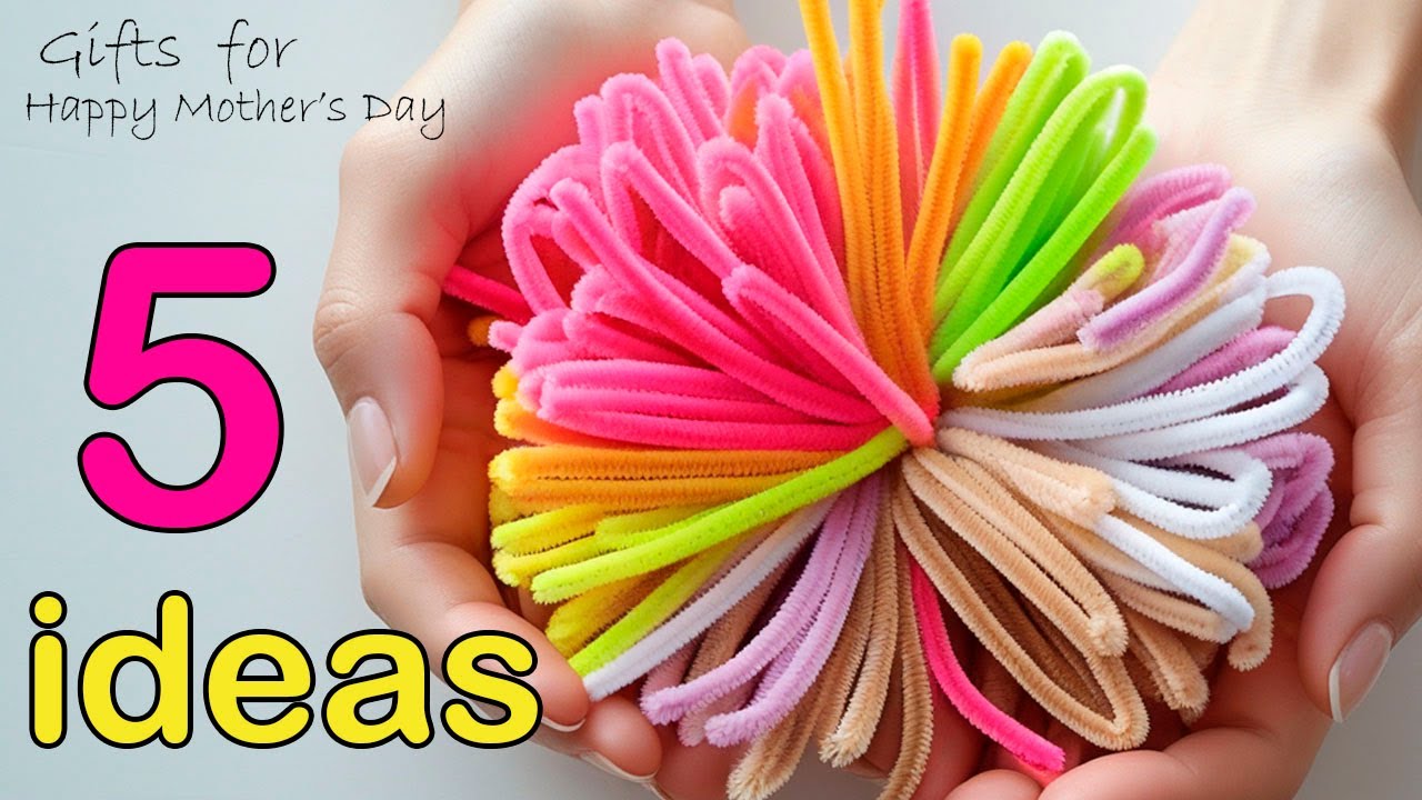 😍5 MAGICAL GIFT IDEAS😍 For Mother's Day Flowers from chenille wire Pipe cleaner