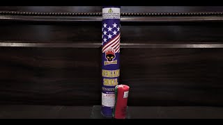 Megabanger Fireworks - Artillery Shell Mini Canister (White Strobe & Green Peony)
