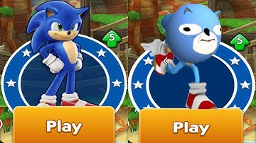 Sonic Dash vs Go Sanic Goo MEME - All Characters Unlocked All Bosses Eggman Zazz 2023