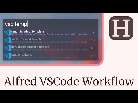 Alfred workflow for Visual Studio Code workspaces