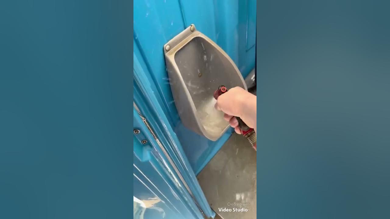 How to clean a porta potty YouTube