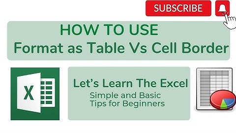 Excel Formatting Tip : How to set border in excel and use Format as Table #exceltutorial #exceltips
