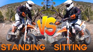 Standing VS Sitting  How to Stand up more on a Dirt Bike.