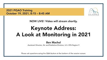 2021 PQAO Training Day 1 - Keynote Address: A Look at Monitoring in 2021