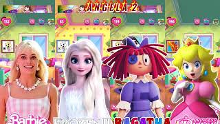 My Talking Angela 2 😻 || Barbie vS Frozen vS Ragatha vS Princes Peach || Cosplay