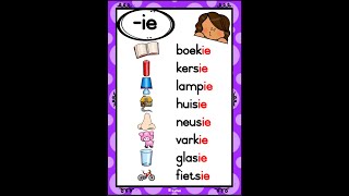 Afrikaans Phonics. Gr2 -ie end sound lesson.