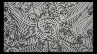 Easy technique for drawing abstracts with simple patterns