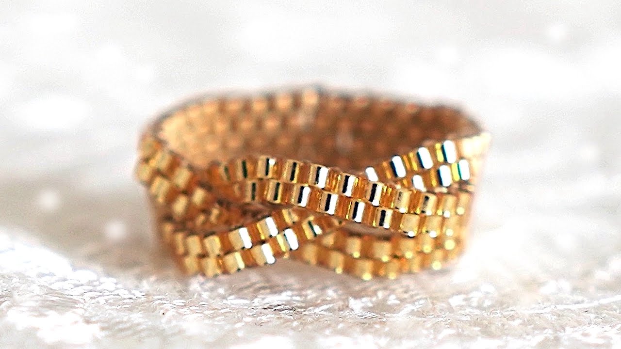 Beautiful Delica Beads Braid Ring｜Bead Weaving｜DIY 🪡 デリカビーズで編む三つ編みリング｜ビーズアクセサリー｜作り方