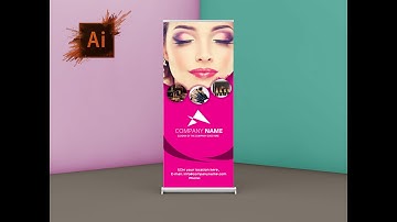Roll-up/Pop-Up Banner Design Tutorial in Bangla | পপ-আপ ব্যানার ডিজাইন | adobe illustrator cc 2020