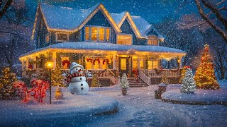 Cozy Christmas House in Winter?️❄️ blizzard sounds, Howling Wind for Sleep, Relax