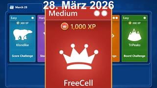 Microsoft Solitaire Collection - FreeCell 28. März 2026 - Medium / Mittel - Daily challenge screenshot 2