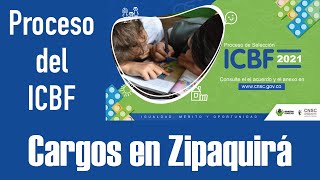 Cargos del concurso ICBF en Zipaquirá