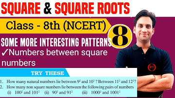 Numbers between square numbers Chapter 6 NCERT Class 8 Maths | Try These pg.no.94 Ch 6 Class 8 Maths